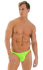 Smooth Front Bikini in Lime, Front View; Smooth Front Bikini in Lime, Rear View; Special Order Notice; Smooth Front Bikini in Lime Fabric