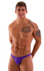 mens sexy bikini fitted pouch scrunchie rear in imperial purple; Fitted Pouch Puckered Back Bikini in Imperial Purple 2; Posing Suit - Fitted Pouch - Puckered B