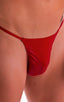mens smooth pouch string side t back thong sexy swimsuit bikini in Ruby Red; Smooth Pouch Skinny Sides Swim Thong inRuby Red 2; Smooth Pouch Skinny Sides Swim T