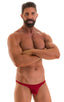 mens sexy bikini swimsuit ruby red skinz swimwear cheekini; Tanga Cheekini Bikini in Ruby Red 2; Tanga Cheekini Bikini in Ruby Red 3; Tanga Cheekini Bikini in R