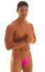 mens micro g string sexy swimsuit bikini in best seller barbie fuchsia pink skinz swimwear; Stuffit Pouch G String Swimsuit in Fuchsia 2; Stuffit Pouch G String