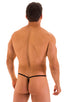 mens micro g string sexy swimsuit bikini in best seller sheer black skinz swimwear; Stuffit Pouch G String Swimsuit in Semi Sheer Super ThinSkinz Black 2; Stuff