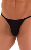 mens best seller black g string thong swimsuit skinz swimwear; Y Back G String Swim Thong in Black, Rear View; Y Back G String Swim Thong in Black tricot-nylon-
