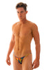 mens tan through swimsuit bikini brief in rave up man micro swimwear; Sunseeker2 Tanning Swimsuit in RaveUp Tan Through, Rear View; Sunseeker2 Tanning Swimsuit