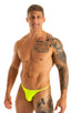mens tiny string bikini swimsuit by skinz swimwear in sheer Super ThinSKINZ Lemon-Lime; Sunseeker2 Tanning Swimsuit in Super ThinSKINZ Lemon-Lime 2; Sunseeker2