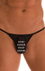 mens micro bikini swimsuit with tiny puckered butt in sheer Black Peep Show; Micro Pouch - Puckered RIO Back in Black Peep Show, Rear View; Micro Pouch - Pucker