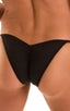 mens micro bikini swimsuit with tiny puckered butt in sheer Black Peep Show; Micro Pouch - Puckered RIO Back in Black Peep Show, Rear View; Micro Pouch - Pucker