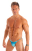 mens super low tiny bikini swimsuit by skinz swimwear in Super ThinSkinz Cascade; Super Low Brazilian Bikini in Super ThinSkinz Cascade 2; Super Low Brazilian B