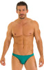 mens imternational male bikini swimsuit brief skinz speedo swimwear in Deep Jade; Bikini-Brief Swimsuit in Deep Jade, Front View; Bikini-Brief Swimsuit in Deep