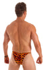 mens super low tiny bikini swimsuit by skinz swimwear in Golden Leopard; Super Low Brazilian Bikini in Golden Leopard 2; Super Low Brazilian Bikini in Golden Le
