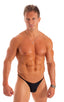 mens super low tiny bikini swimsuit by skinz swimwear in matte black; Super Low Brazilian Bikini in Matte Black 2; Super Low Brazilian Bikini in Matte Black 3;