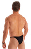 mens super low tiny bikini swimsuit by skinz swimwear in matte black; Super Low Brazilian Bikini in Matte Black 2; Super Low Brazilian Bikini in Matte Black 3;