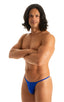 mens smooth pouch string side t back thong sexy swimsuit bikini in Imperial Blue; Smooth Pouch Skinny Sides Swim Thong in Imperial Blue 2; Smooth Pouch Skinny S