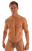 mens micro bikini swimsuit with tiny puckered butt in Super ThinSkinz Cheeta; Micro Pouch - Puckered Back - Rio Bikini in Super ThinSkinz Cheeta, Rear View; Mic