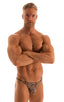 mens smooth front bikini swimsuit skinz swimwear in Super ThinSKINZ Cheeta; Smooth Front Bikini in Super ThinSKINZ Cheeta, Rear View; Smooth Front Bikini in Sup