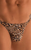 mens smooth front bikini swimsuit skinz swimwear in Super ThinSKINZ Cheeta; Smooth Front Bikini in Super ThinSKINZ Cheeta, Rear View; Smooth Front Bikini in Sup