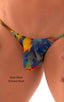Stuffit Pouch Half Back Swimsuit in Semi Sheer Tropical Feathers Stretch Mesh 1; Stuffit Pouch Half Back Swimsuit in Semi Sheer Tropical Feathers Stretch Mesh 2