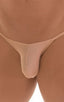 Stuffit Pouch Half Back Tanning Swimsuit in Super ThinSKINZ Nude, Front View; Stuffit Pouch Half Back Tanning Swimsuit in Super ThinSKINZ Nude, Rear View; Stuff