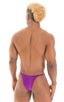 Sunseeker2 Tanning Swimsuit in ThinSKINZ Grape, Front View; Sunseeker2 Tanning Swimsuit in ThinSKINZ Grape, Rear View; Sunseeker2 Tanning Swimsuit in ThinSKINZ