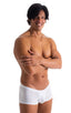 Fitted Pouch - Boxer - Swim Trunks in White and White Peep Show 1; Fitted Pouch - Boxer - Swim Trunks in White and White Peep Show 2; Fitted Pouch - Boxer - Swi
