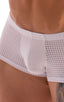 Fitted Pouch - Boxer - Swim Trunks in White and White Peep Show 1; Fitted Pouch - Boxer - Swim Trunks in White and White Peep Show 2; Fitted Pouch - Boxer - Swi