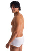 Fitted Pouch - Boxer - Swim Trunks in White and White Peep Show 1; Fitted Pouch - Boxer - Swim Trunks in White and White Peep Show 2; Fitted Pouch - Boxer - Swi