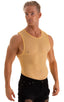 Sleeveless Lycra Muscle Tee in Oatmeal Stretch Lace, Front Alternative; Sleeveless Lycra Muscle Tee in Oatmeal Stretch Lace, Rear Alternative; Sleeveless Lycra