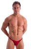 mens sexy ruby red bikini swimsuit skinz swimwear; Rio Tanning Bikini Swimsuit in Ruby Red 2; Rio Tanning Bikini Swimsuit in Ruby Red 3; Rio Tanning Bikini Swim