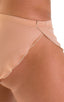 Swimsuit Cover Up Split Running Shorts in Super ThinSKINZ Nude, Front View; Swimsuit Cover Up Split Running Shorts in Super ThinSKINZ Nude, Rear View; Swimsuit