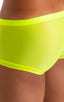 mens swimwear extreme low square cut swimsuit boxer trunks by skinz swimwear in Semi Sheer Super ThinSKINZ Lemon-Lime; Extreme Low Square Cut Swim Trunks in Sem