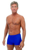 M43 - Mens Square Cut Swim Trunks - Wet Look