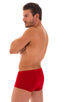 Fitted Pouch - Boxer - Swim Trunks in Ruby Red 1; Fitted Pouch - Boxer - Swim Trunks in Ruby Red 2; Fitted Pouch - Boxer - Swim Trunks in Ruby Red 3; Fitted Pou