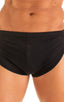 mens sexy swimsuit bikini cover up split shorts in see through Black Peep Show; Swimsuit Cover Up Split Running Shorts in Black Peep Show, Rear View; Swimsuit C