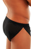 mens sexy swimsuit bikini cover up split shorts in see through Black Peep Show; Swimsuit Cover Up Split Running Shorts in Black Peep Show, Rear View; Swimsuit C