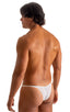 best seller mens sexy swimwear micro bikini sheer white peep show skinz swimsuit; Sunseeker Micro Pouch Half Back Bikini in Semi Sheer White Peep Show 2; Sunsee