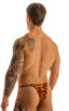 best seller mens sexy swimwear micro bikini golden leopard skinz swimsuit; Sunseeker Micro Pouch Half Back Bikini in Golden Leopard 2; Sunseeker Micro Pouch Hal