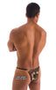 mens sheer camouflage mesh bikini micro swimsuit skinz swimwear; Sunseeker2 Tanning Swimsuit in Semi Sheer Camo Printed Mesh, Rear View; Sunseeker2 Tanning Swim