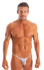 mens micro g string sexy swimsuit bikini in best seller skinz swimwear in sheer Artic Camo ; Stuffit Pouch G String Swimsuit in Super ThinSKINZ Artic Camo 2; St