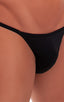 mens super low brazilian bikini in black skinz man swimsuit; Super Low Brazilian Bikini in Black tricot-nylon-lycra, Rear View; Super Low Brazilian Bikini in Bl