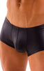 Fitted Pouch - Boxer - Swim Trunks in Wet Look Black 1; Fitted Pouch - Boxer - Swim Trunks in Wet Look Black, Rear View; Fitted Pouch - Boxer - Swim Trunks in W