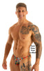 mens sexy swimwear brazilian bikini skinz international swimsuit brief in sheer Hibiscus on Mesh; Mens Classic Brazilian Bikini Swimsuit in Hibiscus on Mesh 2;