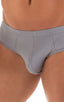 Pouch Brief Swimsuit in Platinum, Front View; Pouch Brief Swimsuit in Platinum, Rear View; Pouch Brief Swimsuit in Platinum, Front Alternative; Special Order No