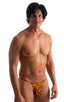 mens sexy g string swimsuit micro thong swimwear in Golden Leopard; Y Back G String Thong in Golden Leopard 2; Y Back G String Thong in Golden Leopard 3; Y Back