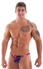 mens micro pouch bikini swimsuit in Tan Through RaveUp; Stuffit Pouch Bikini Swimsuit in Tan Through RaveUp, Rear View; Stuffit Pouch Bikini Swimsuit in Tan Thr