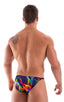 mens micro pouch bikini swimsuit in Tan Through RaveUp; Stuffit Pouch Bikini Swimsuit in Tan Through RaveUp, Rear View; Stuffit Pouch Bikini Swimsuit in Tan Thr