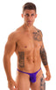 best seller mens sexy swimwear micro bikini royal purple skinz swimsuit; Sunseeker Micro Pouch Half Back Bikini in Royal Purple 2; Sunseeker Micro Pouch Half Ba