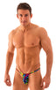mens best seller sexy micro bikini swimsuit in swimwear fabric Tan Through Technicolor; Sunseeker Micro Pouch Half Back Bikini in Tan Through Technicolor, Rear