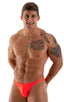 Fitted Pouch - Puckered Back - Bikini in Blazing Orange 1; Fitted Pouch - Puckered Back - Bikini in Blazing Orange 2; Fitted Pouch - Puckered Back - Bikini in B