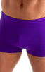 mens swimwear square cut boxer style swimsuit in Royal Purple 1; Square Cut Seamless Swim Trunks in Royal Purple 2; Square Cut Seamless Swim Trunks in Royal Pur