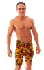 Lycra Bike Length Shorts in Super ThinSKINZ Wild Tiger 1; Lycra Bike Length Shorts in Super ThinSKINZ Wild Tiger 2; Lycra Bike Length Shorts in Super ThinSKINZ